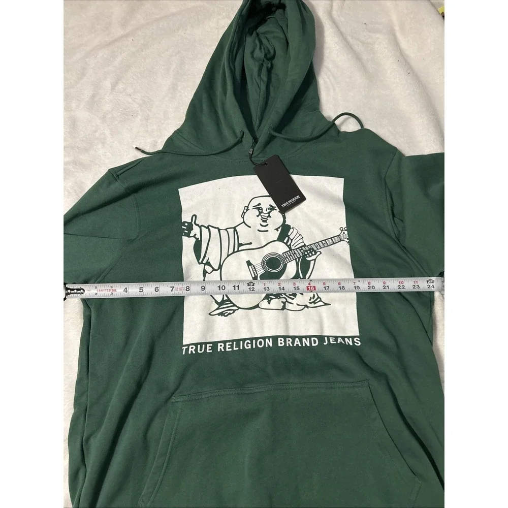 True Religion Graphic Print  Hoodie Green‎ Men's Size XXXL
